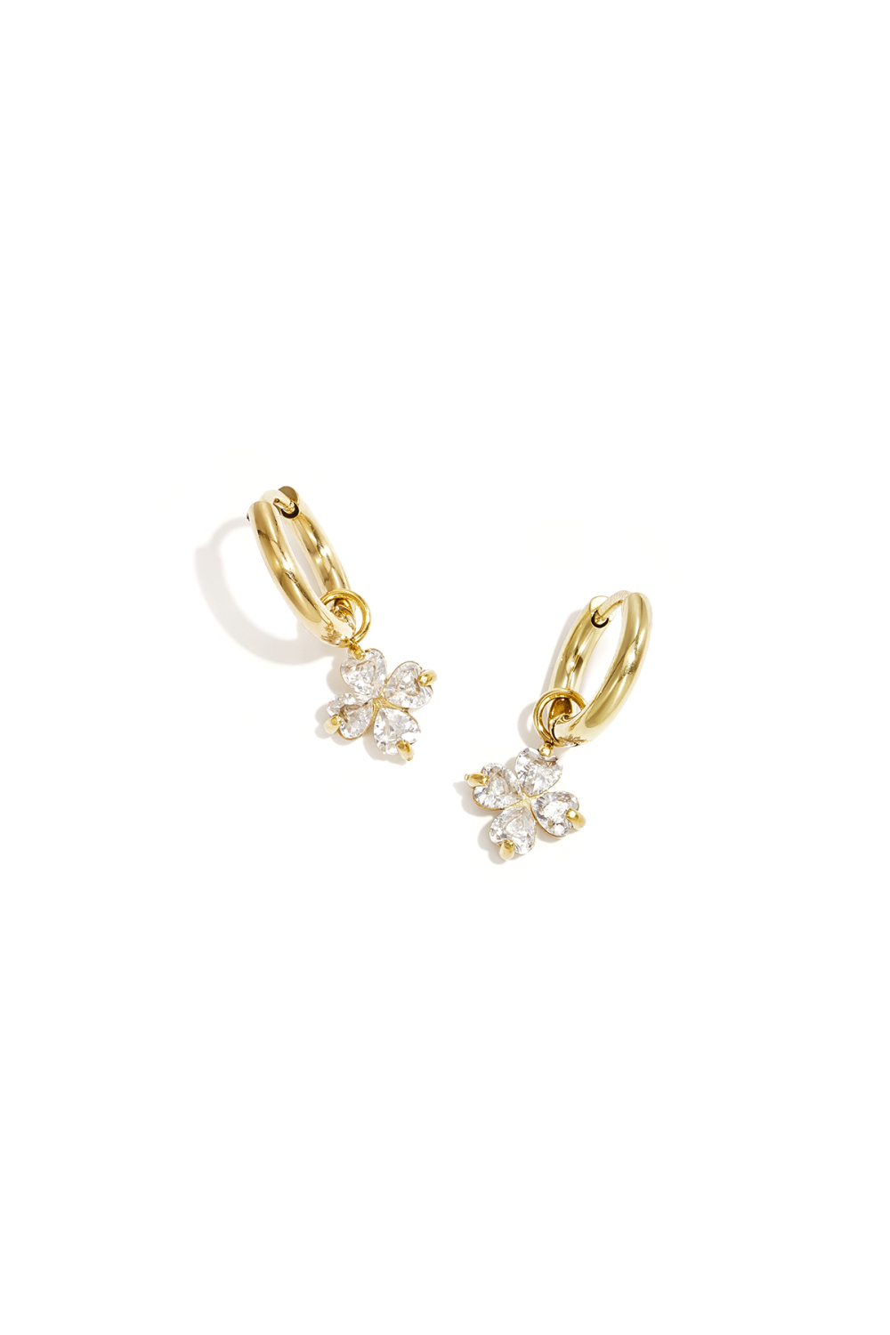 Boucles D'Oreilles Ornées De Trèfles 