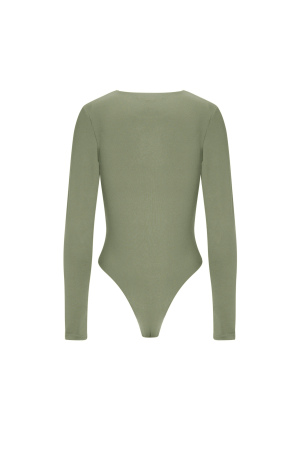 Bodyshaper En Nylon Tricoté Couleur Unie Style Basique h5 Image2