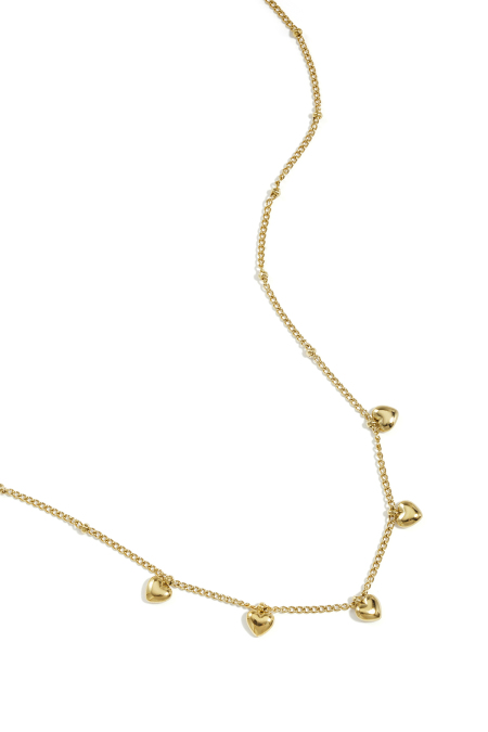 Collier minimaliste à petits cœurs