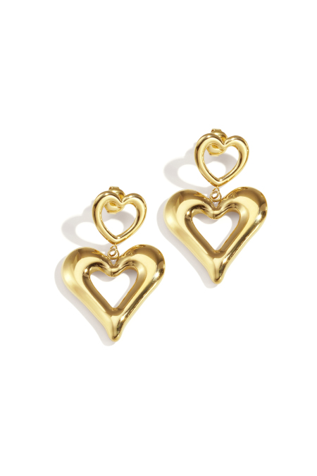 Boucles d'oreilles pendantes en forme de cœur, série simple et décontractée pour le quotidien, bijoux pour femmes