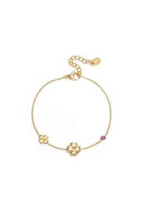Bracelet Orné De Trèfles Et De Pierres Colorées h5 
