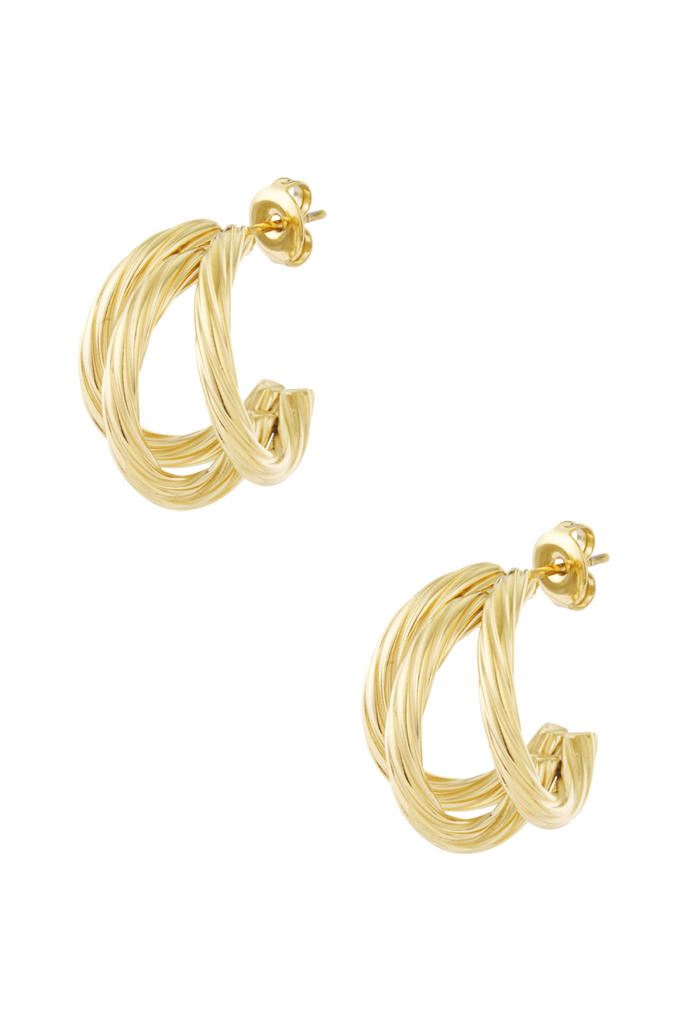 Boucles D'Oreilles Créoles Géométriques En Acier Inoxydable Daily Daily 
