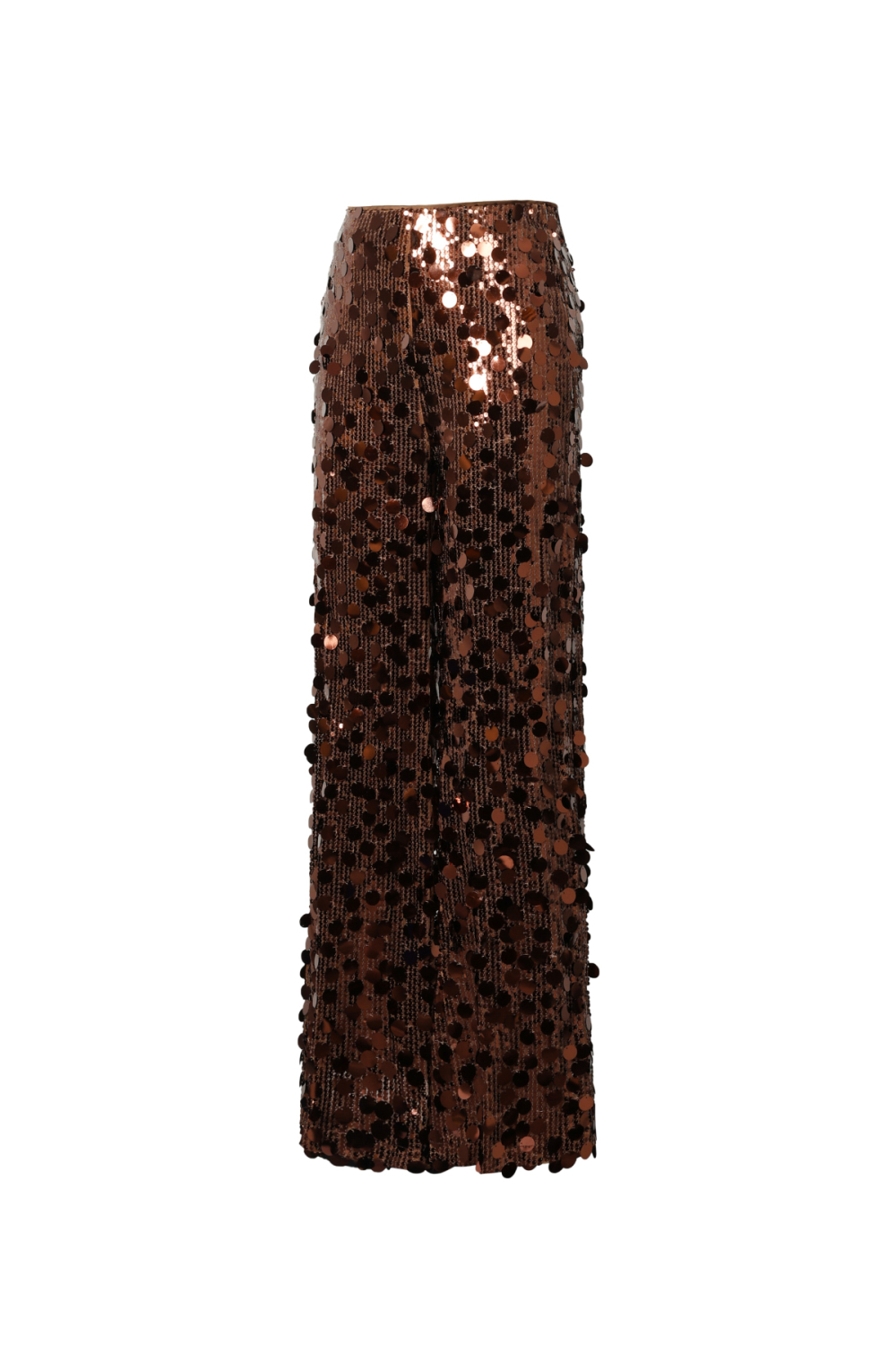 Tissu Polyester Fibre Femme Pantalon Droit Paillettes Élégant h5Image2
