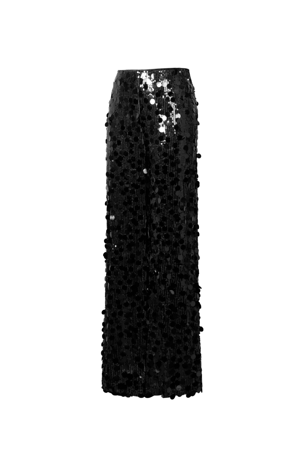 Tissu Polyester Fibre Femme Pantalon Droit Paillettes Élégant Image2