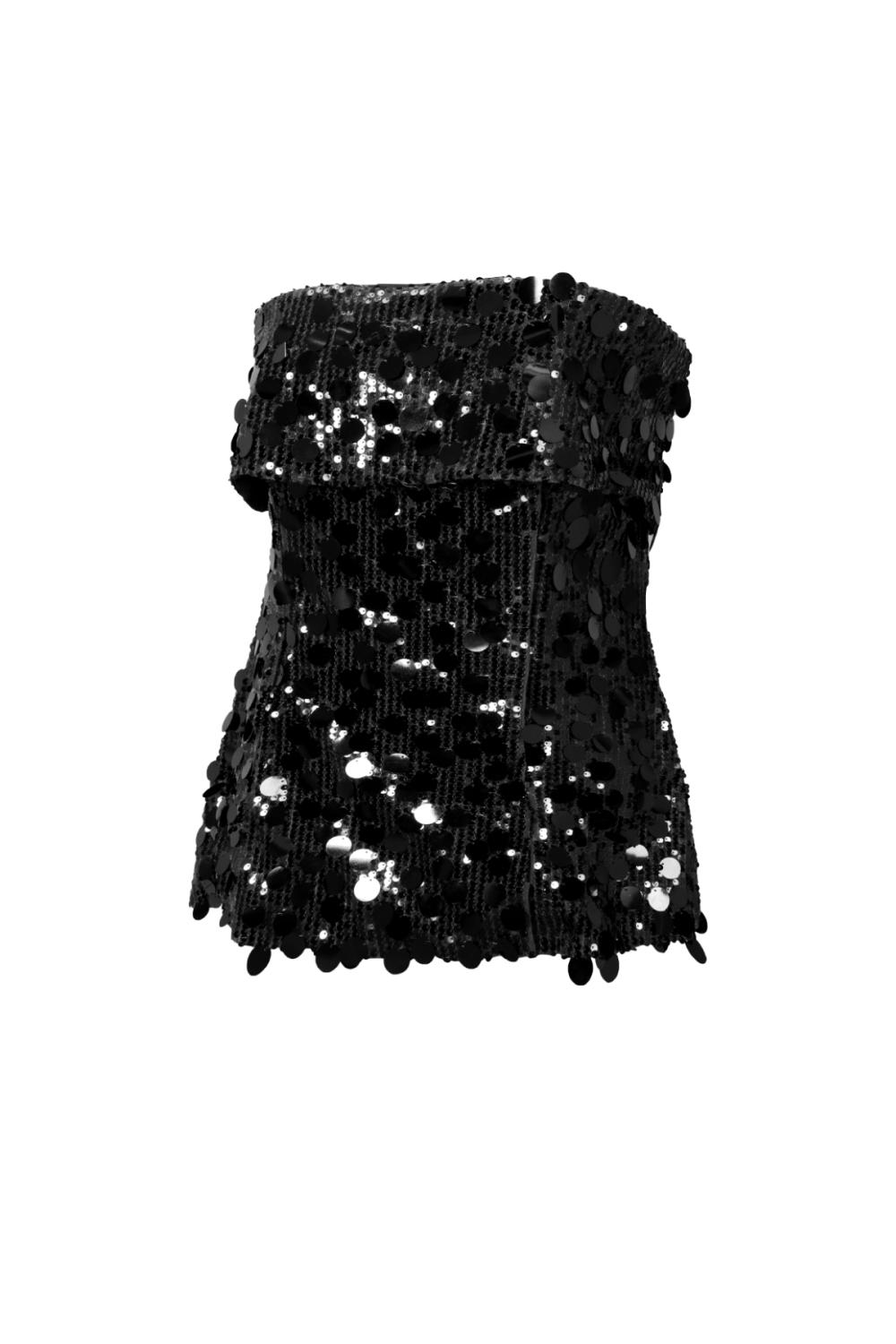 Tissé Fibre De Polyester Haut Sans Manches Femme Paillettes Élégant Image2