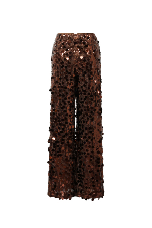 Tissu Polyester Fibre Femme Pantalon Droit Paillettes Élégant h5 Image3