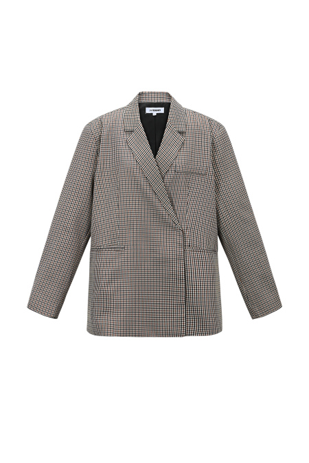 Blazer à carreaux oversize 2