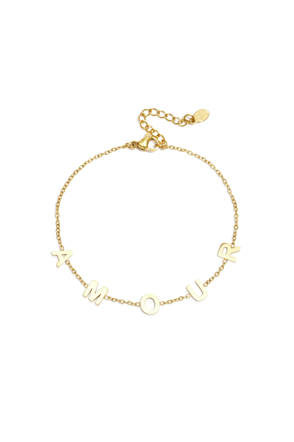 Bracelet Amour Lettres Épaisses 