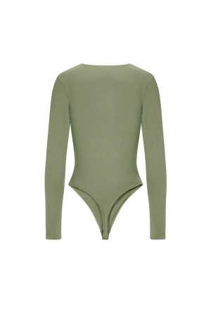 Bodyshaper En Nylon Tricoté Couleur Unie Style Basique h5 Image2
