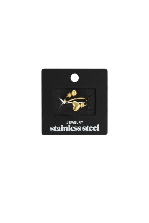 Bagues Minimalistes En Acier Inoxydable, Style Cœur, Décontractées, Simples Et Quotidiennes, Bijoux Pour Femmes h5 Image4
