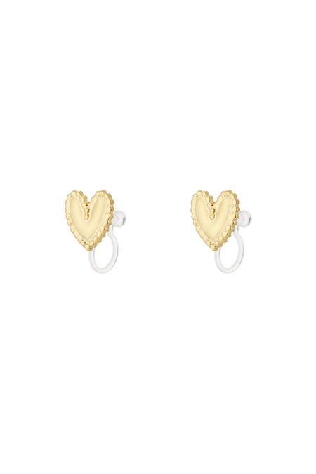 Boucles d'oreilles à clip en forme de cœur
