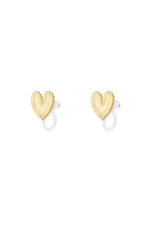 Boucles D'Oreilles À Clip En Forme De Cœur h5