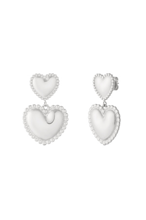 Boucles D'Oreilles Pendantes En Acier Inoxydable, Style Cœur, Décontractées, Simples Et Quotidiennes, Bijoux Pour Femmes h5 Image3