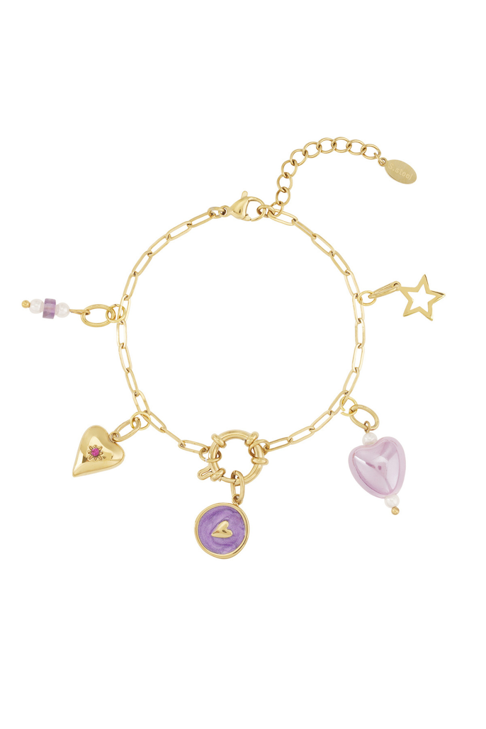 Bracelet Diy Purple Heart Image4