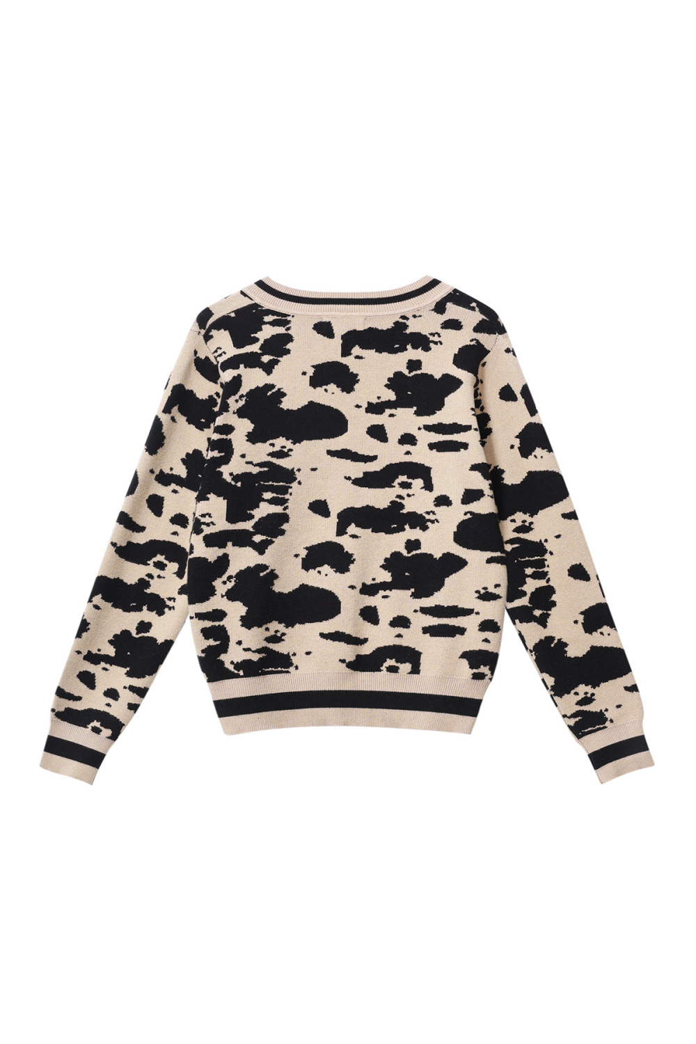 Tricot (Y Compris Crochet Et Tissus En Laine) Pull À Col En V Imprimé Léopard Pour Femme Automne/Hiver Décontracté Image2