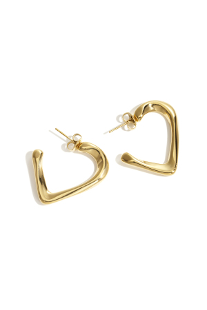 Boucles D'Oreilles Créoles Cœur Simple Daily Simple Series Bijoux Pour Femmes h5