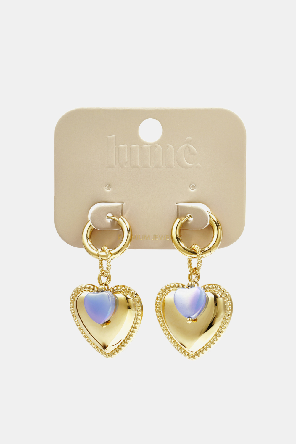 Boucles D'Oreilles Créoles Avec Pendentif Cœur Et Perle Sur Bague Image4