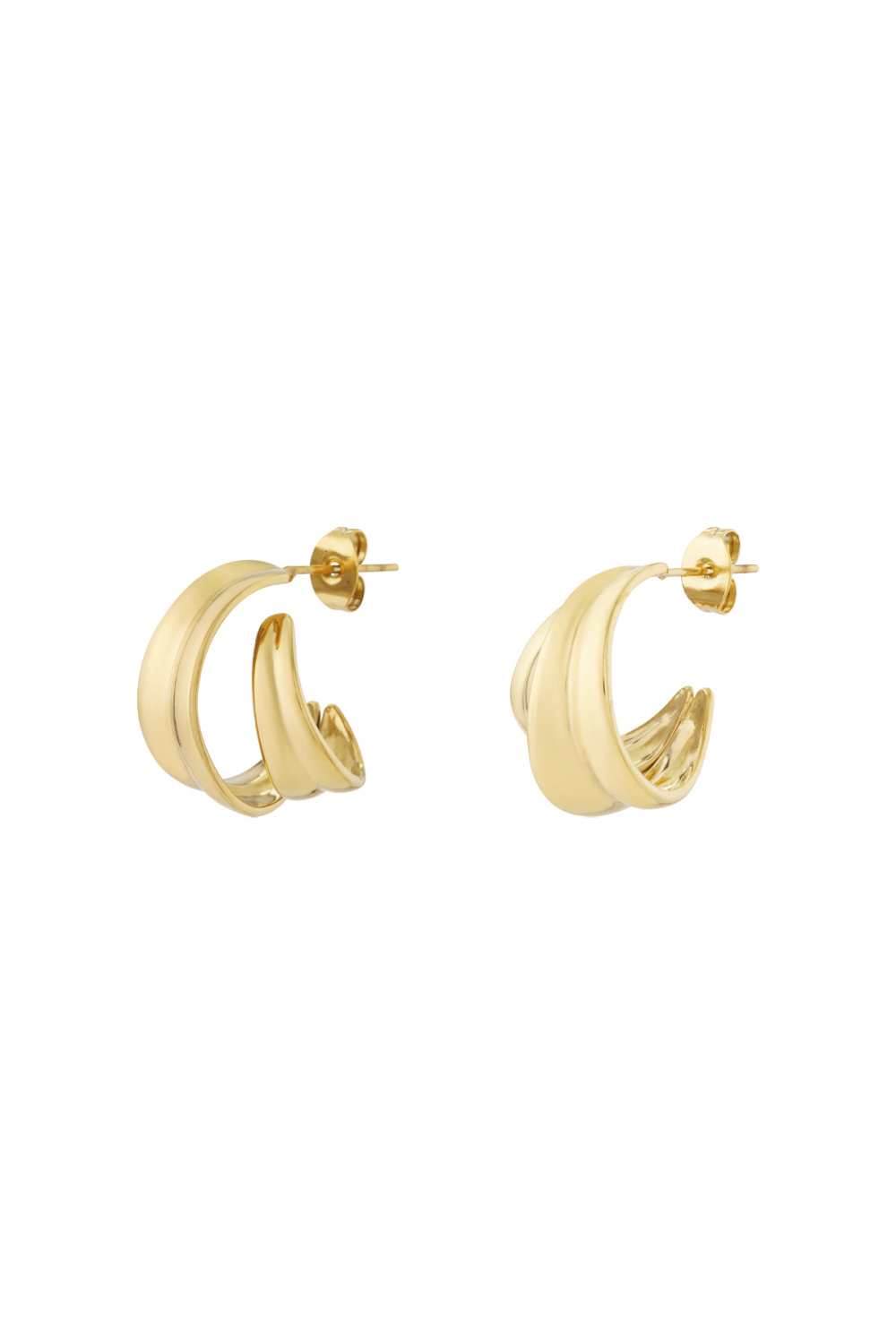 Boucles D'Oreilles À Boucle Polie 