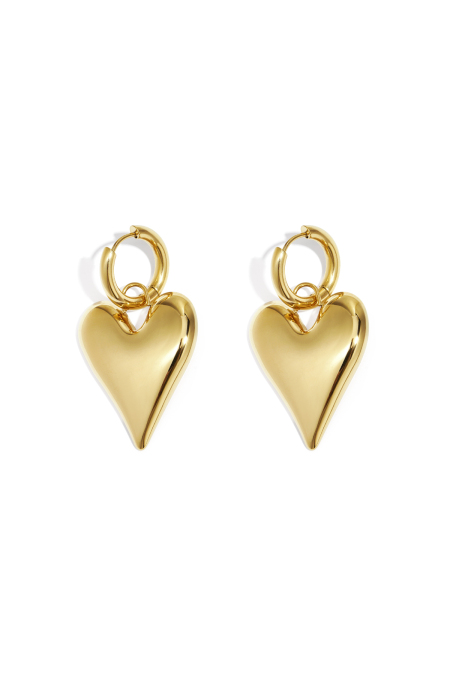boucles d'oreilles pendantes big heart