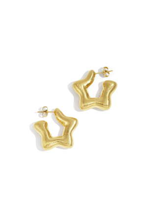 Boucles D'Oreilles Créoles Star Casual Daily Simple Series Bijoux Pour Femmes h5