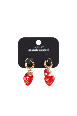 Boucles D'Oreilles Coeur Pastel h5 Image4