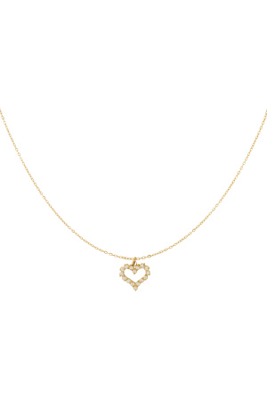 Collier Coeur En Strass h5 