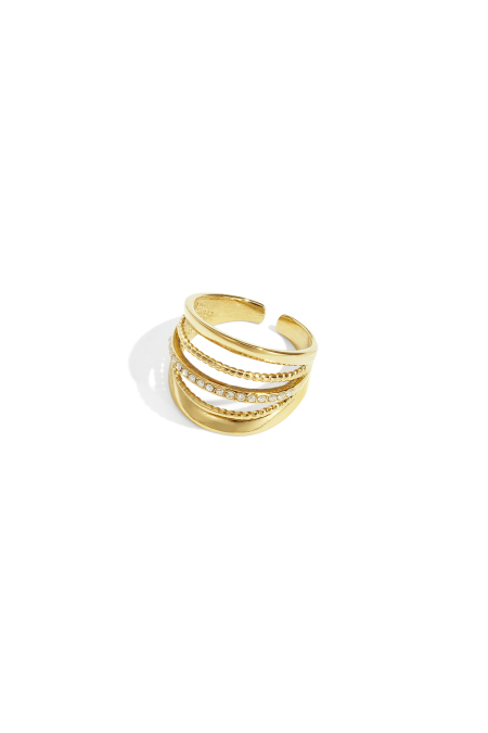 Bagues de déclaration en acier inoxydable, lignes décontractées, simples et quotidiennes, bijoux pour femmes