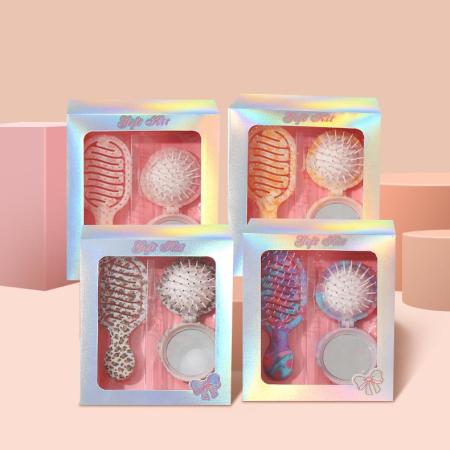Brosse à cheveux portable à coussin d'air, ensemble de peignes pour femmes