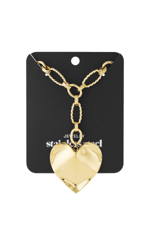Collier Chaîne Grand Coeur h5 Image5