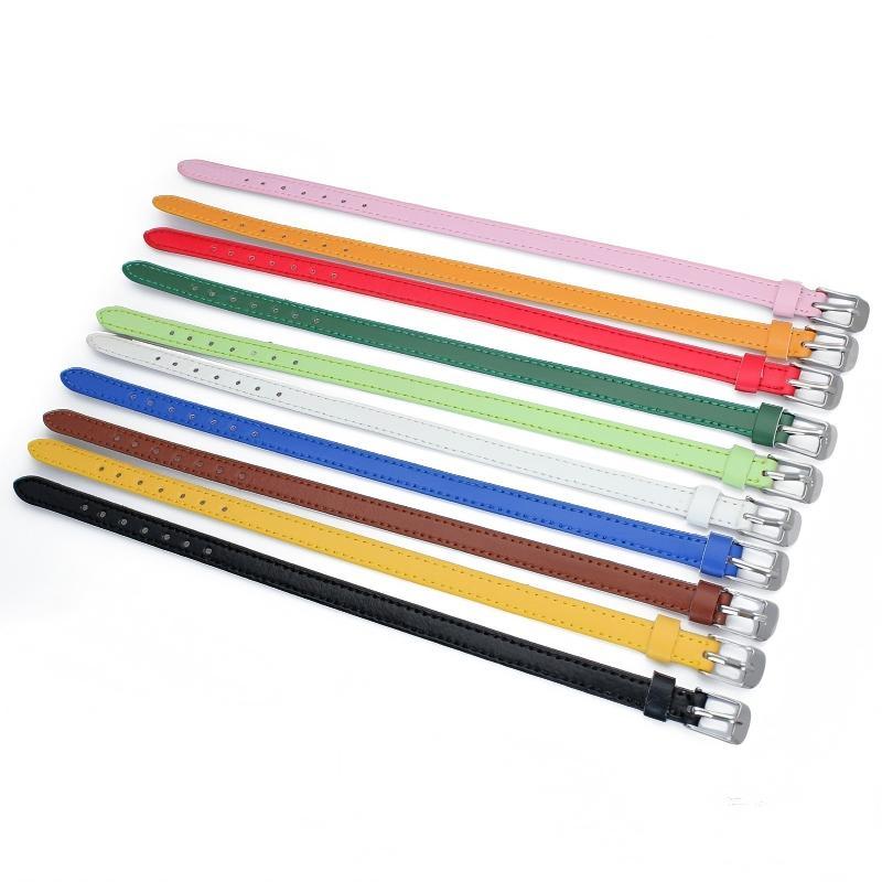 Bracelets À Breloques Simples À Faire Soi-Même Pour Femmes, Couleur Unie, En Pu h5Image2