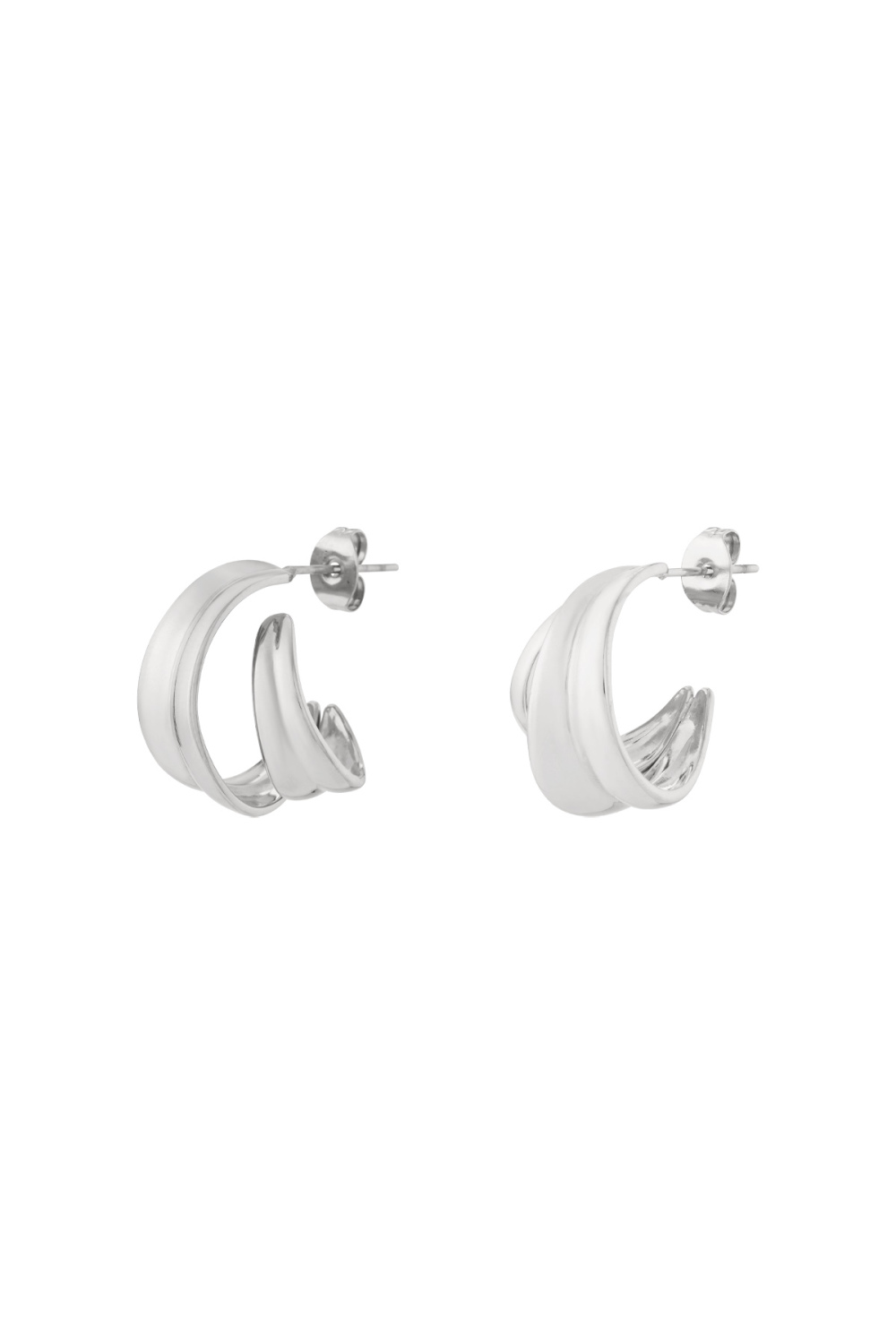 Boucles D'Oreilles À Boucle Polie Image3