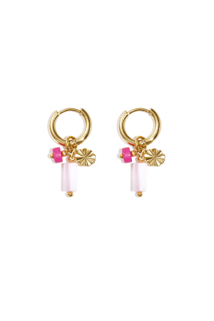 Boucles D'Oreilles Avec Perles Et Breloque En Forme De Pièce h5 