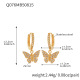 Boucles d'oreilles papillon dorées, diamants et zircons Image15