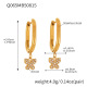 Boucles d'oreilles papillon dorées en zircon en forme de U Image4