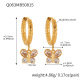 Boucles d'oreilles papillon dorées en zircon Image2