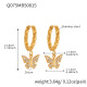 Boucles d'oreilles papillon dorées en zircon Image14
