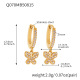 Boucles d'oreilles papillon dorées, diamants et zircons Image9