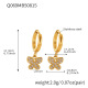 Boucles d'oreilles papillon dorées en zircon Image8