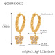 Boucles d'oreilles papillon dorées en zircon Image5