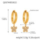 Boucles d'oreilles papillon dorées en zircon Image6