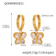 Boucles d'oreilles papillon dorées en zircon Image3