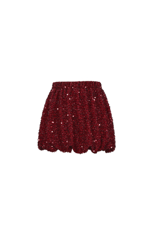 Jupe Courte Femme En Fibre De Polyester Tissée Élégante Paillettes h5 Image2