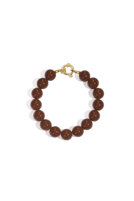Bracelet À Perles Moyennes Et Fermoir Avant - 12 Mm