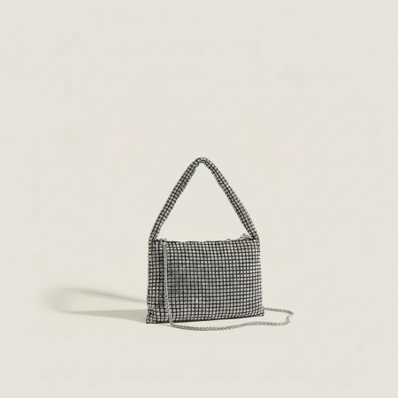 Sac à bandoulière femme élégant en PU uni, collection luxe (1 pièce)