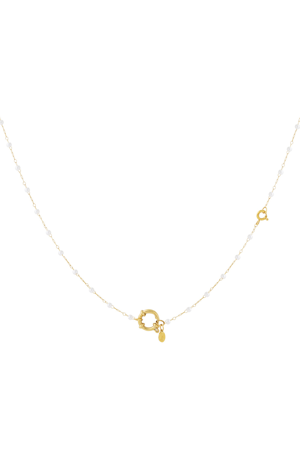 Collier Avec Cadenas Et Perles 
