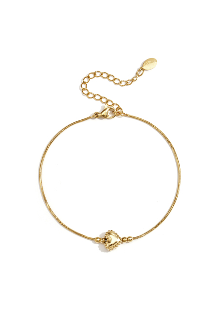 Bracelet minimaliste avec cœur décoré