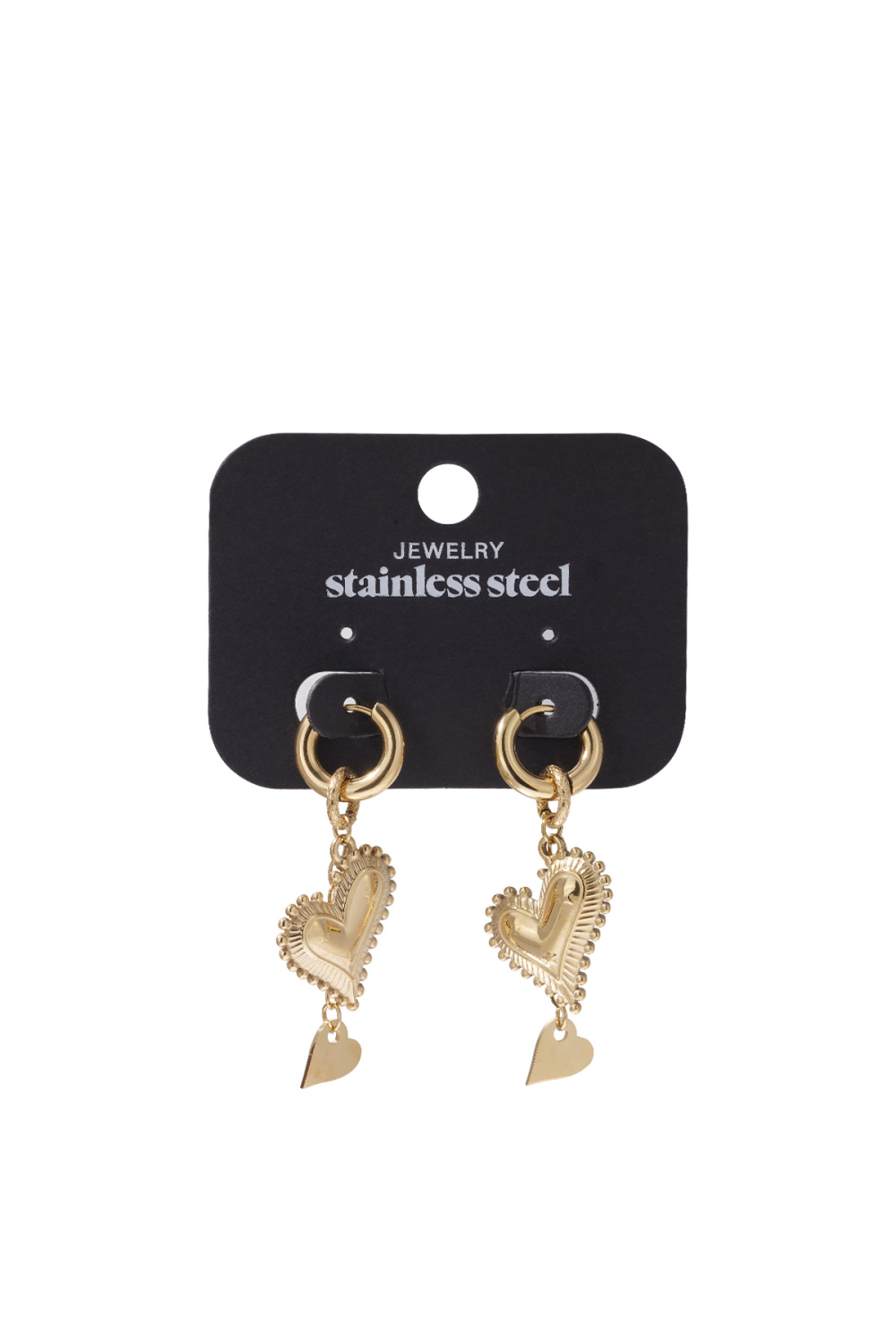 Boucles D'Oreilles Pendantes En Acier Inoxydable, Style Cœur, Décontractées, Simples Et Quotidiennes, Bijoux Pour Femmes Image4