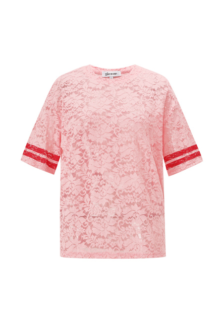 Fibre Polyester T-shirt Femme Sporty Contraste de Couleurs 2