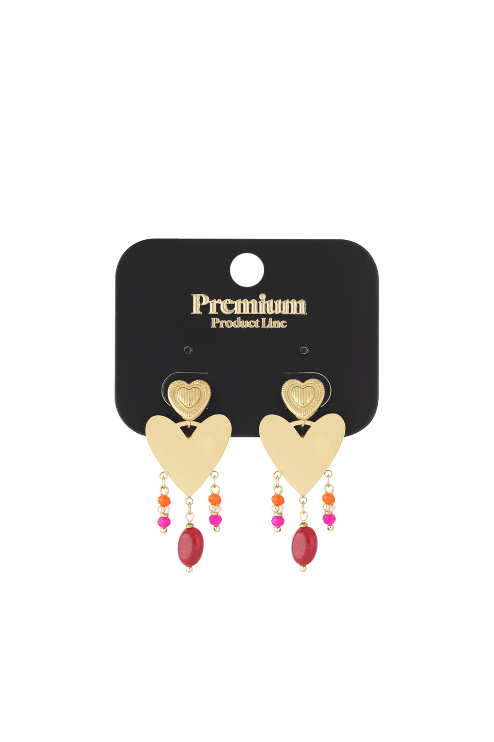 Boucles D'Oreilles Pendantes En Forme De Cœur Image4