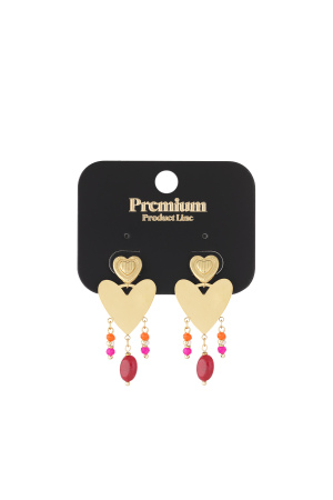 Boucles D'Oreilles Pendantes En Forme De Cœur h5 Image4